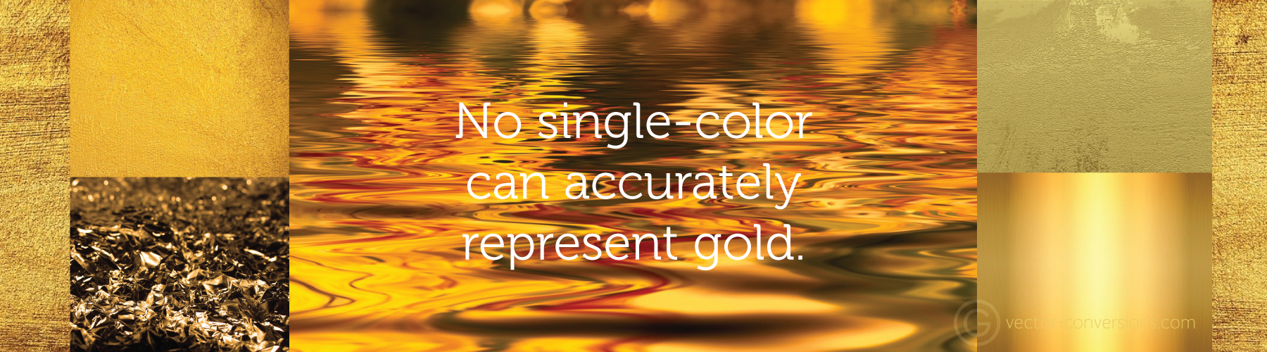 There is no single color that can accurately represent gold or other shiny metals