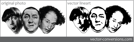 Vectorization of a photograph into mouse drawn line art