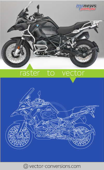 Vector conversion sample raster graphic to vector graphic