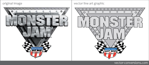 sample of an image with gradients vectorized as line art