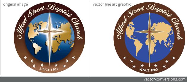  sample of an image with highlights and shadows vectored into a line art graphic