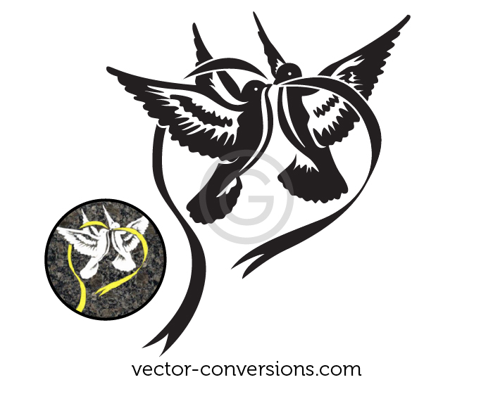 vector drawing for engraving on stone