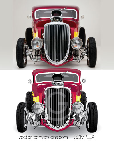 Complex vector conversion drawing