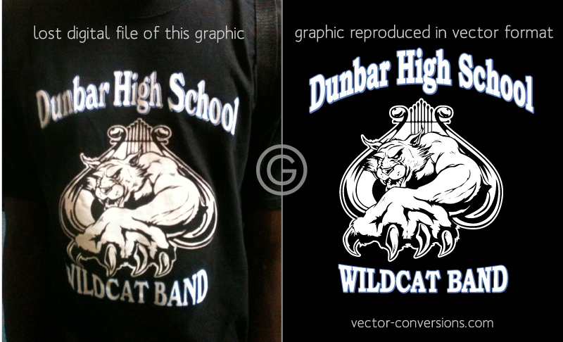 vector conversion of a t-shirt design