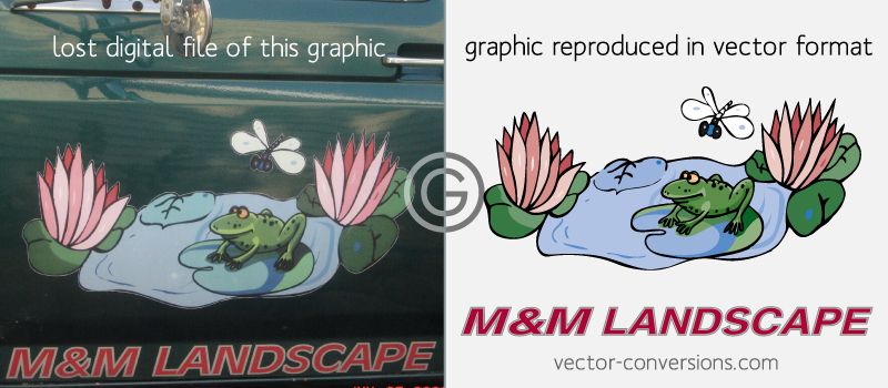 vector conversion of a graphic on a vehicle