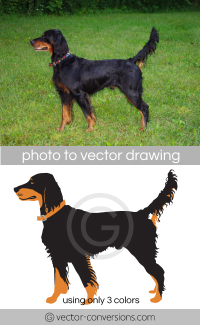 dog Vectorization for embroidery