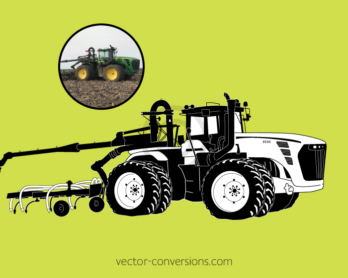 vector graphic of a tractor truck