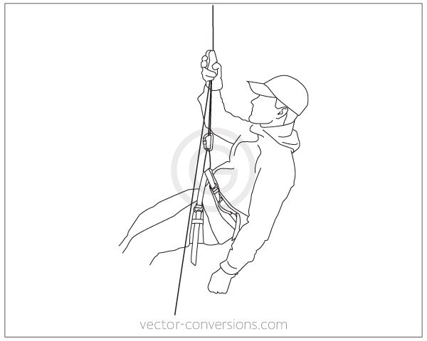 vector line drawing of a person for an instruction manual