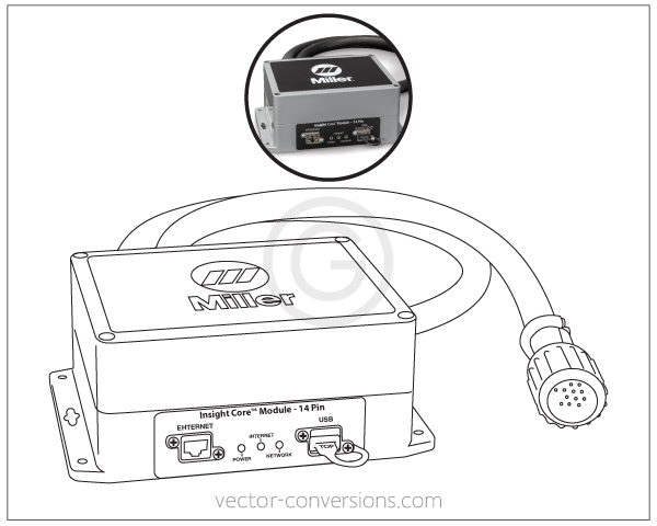 Line drawing of equipment