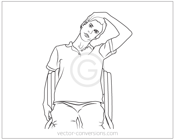 Line drawing based on photo for instruction sheet