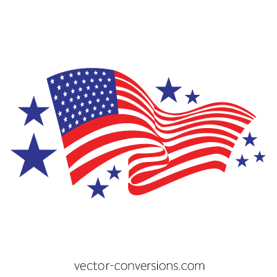 Free vector image memorial day flag