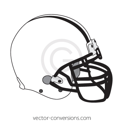 vector football helmet clipart lineart drawing illustration