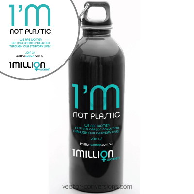 Mockup of a logo on a stainless bottle
