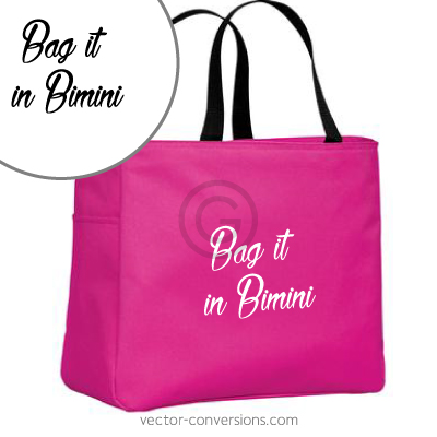 Mockup of vector text on a bag