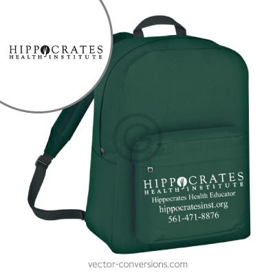 Vector logo on backpack mock-up